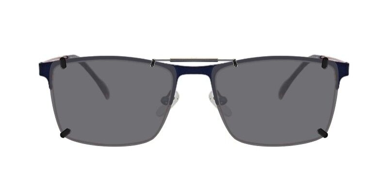 Custom Clip-Ons for Dutz DZ846 1 Clip-on sunglasses for Dutz DZ846 with a Spring bridge and Gray | Polarized | 14% Light Transmission lenses
