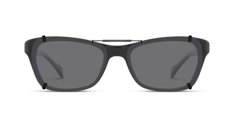 Custom Clip-Ons for Ray-Ban RB5298 1 Clip-on sunglasses for Rayban RB 5298 with a Spring bridge and Gray | Polarized | 14% Light Transmission lenses