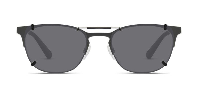 3DClips™ - Custom Clip On Sunglasses For Emporio Armani EA1059 2 Clip-on sunglasses for Emporio Armani EA1059 with a Spring bridge and Gray | Polarized | 14% Light Transmission lenses
