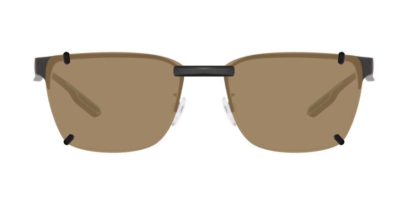 3DClips™ - Custom Clip On Sunglasses For Emporio Armani EA1137 2 Clip-on sunglasses for Emporio Armani EA1137 with a Magnetic bridge and Brown | Polarized | 22% Light Transmission lenses