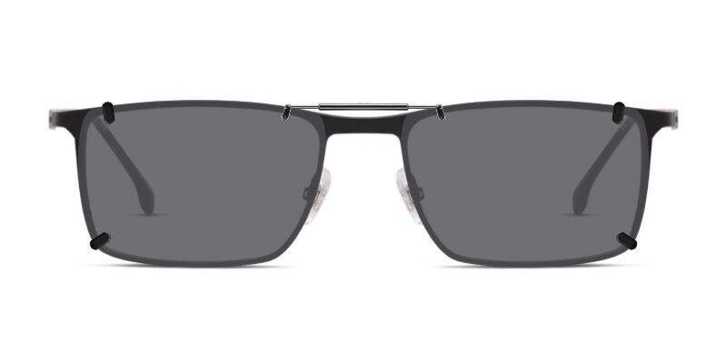 3DClips™ - Custom Clip On Sunglasses Carrera 8831 2 Clip-on sunglasses for Carrera 8831 with a Spring bridge and Gray | Polarized | 14% Light Transmission lenses