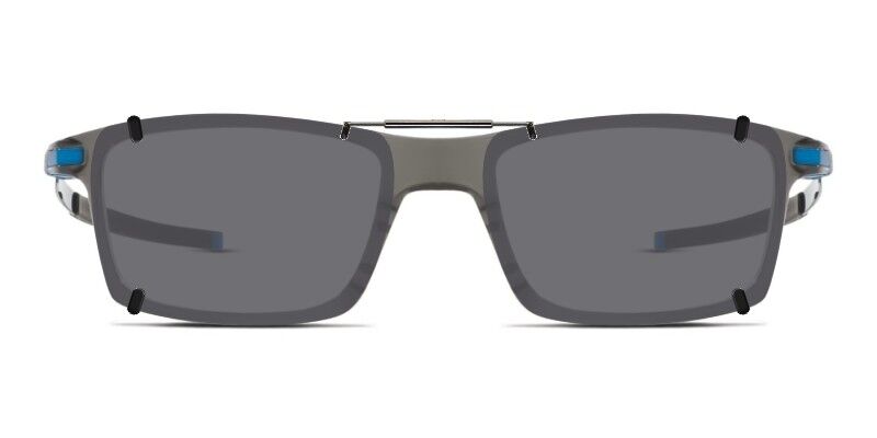 Custom Clip-Ons For Oakley OX8050 (Pitchman) 4 Clip-on sunglasses for Oakley OX8050 with a Spring bridge and Gray | Polarized | 14% Light Transmission lenses