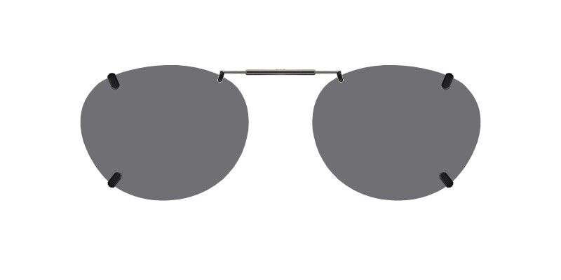 Custom Clip-Ons For Charmant Aristar AR16242 2 Clip-on sunglasses for Charmant AR16242 with a Spring bridge and Gray | Polarized | 14% Light Transmission lenses