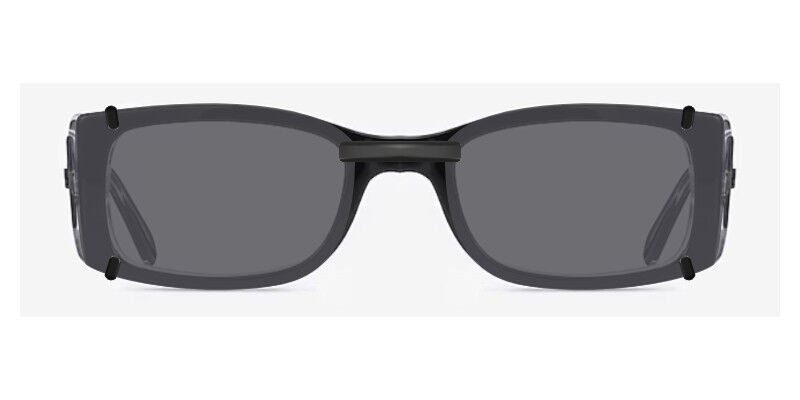 Custom Clip-Ons For Ray-Ban RJ9064S 2 Clip-on sunglasses for Ray-Ban RB5434 with a Magnetic bridge and Gray | Polarized | 14% Light Transmission lenses