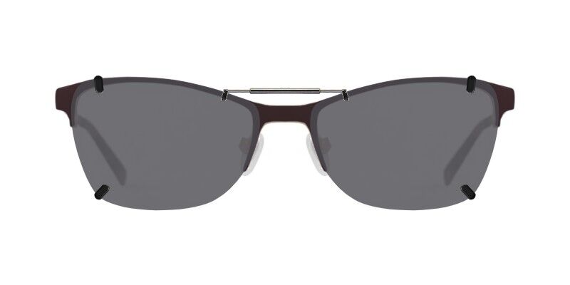 Custom Clip-Ons for Kenneth Cole KC0843-1 1 Clip-on sunglasses for Kenneth Cole KC0843-1 with a Spring bridge and Gray | Polarized | 14% Light Transmission lenses