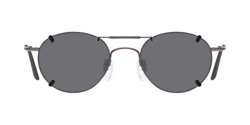 Custom Clip-Ons For Flexon 623 2 Clip-on sunglasses for Flexon 623 with a Spring bridge and Gray | Polarized | 14% Light Transmission lenses