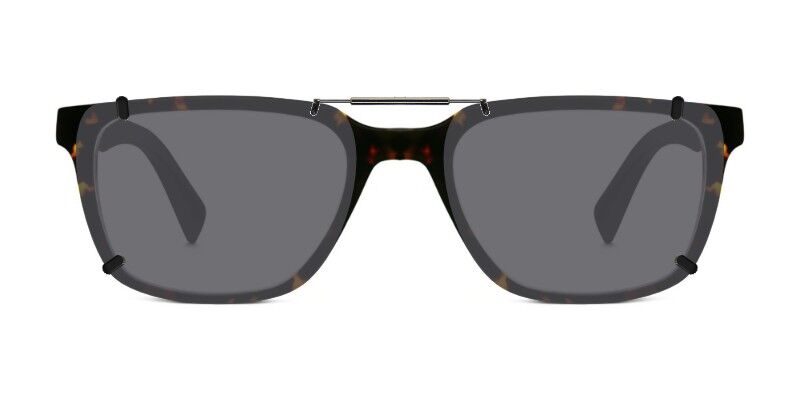 3DClips™ - Custom Clip On Sunglasses For Warby Parker Gilbert 2 Clip-on sunglasses for Warby Parker Gilbert with a Spring bridge and Gray | Polarized | 14% Light Transmission lenses