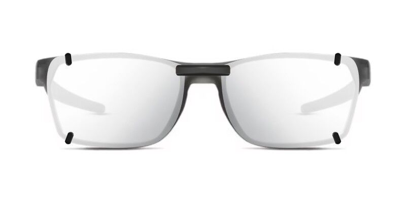 3DClips™ - Custom Clip On Sunglasses For Oakley OX8032 Hex Jector 2 Clip-on sunglasses for Oakley OX8032 with a Magnetic bridge and Silver Mirror | Gray Base | Polarized | 13% Light Transmission lenses