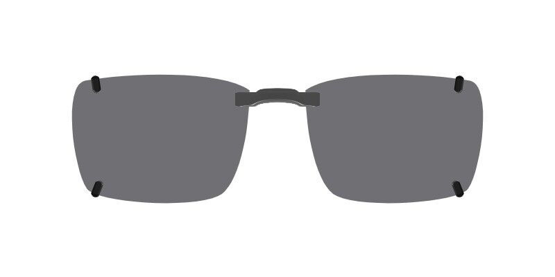 Custom Clip-Ons for Kliik 773 1 Clip-on sunglasses for Kliik 773 with a Magnetic bridge and Gray | Polarized | 14% Light Transmission lenses