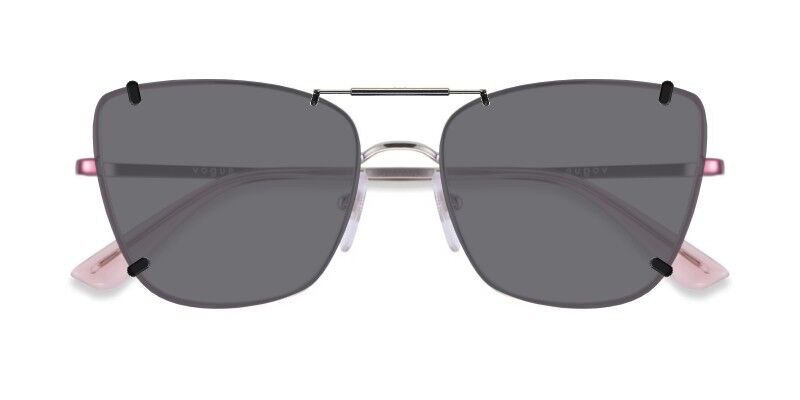 Custom Clip-Ons for Vogue VO4225 1 Clip-on sunglasses for Vogue VO4225 with a Spring bridge and Gray | Polarized | 14% Light Transmission lenses