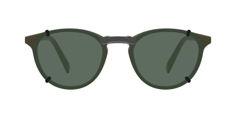 3DClips™ - Custom Clip On Sunglasses For Warby Parker Butler 2 Clip-on sunglasses for Warby Parker Butler with a Magnetic bridge and G-15 | Non Polarized | 15% Light Transmission lenses