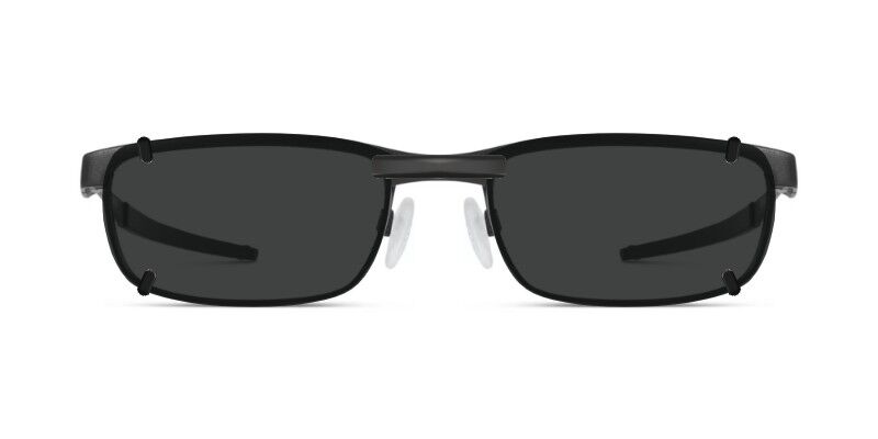 Custom Clip-Ons For Oakley OX3222 (Steel plate) 4 Clip-on sunglasses for Oakley OX3222 with a Magnetic bridge and Dark Gray | Polarized | 6% Light Transmission lenses