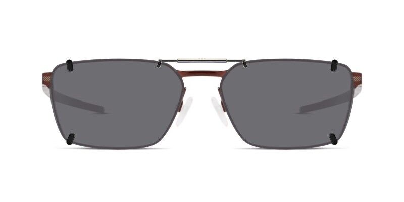 3DClips™ - Custom Clip On Sunglasses For Oakley OX5073 (Sway Bar) 4 Clip-on sunglasses for Oakley OX5073 with a Spring bridge and Gray | Polarized | 14% Light Transmission lenses