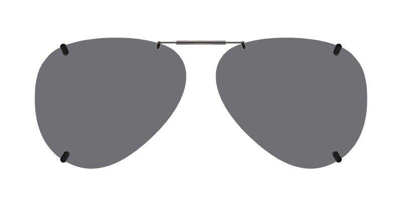 Custom Clip-Ons For Ray-Ban RB3025 Classic Aviator 4 Clip-on sunglasses for Ray-Ban RB3025 with a Spring bridge and Gray | Polarized | 14% Light Transmission lenses