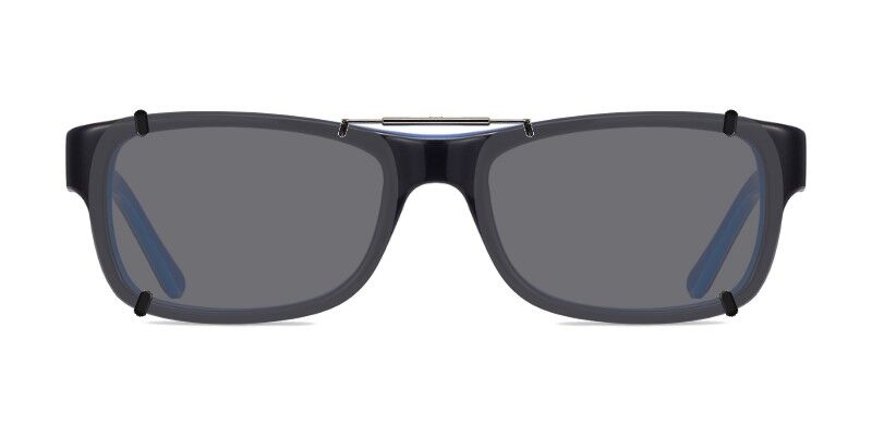 3DClips™ – Custom Clip On Sunglasses For Ray-Ban RB5268 4 Clip-on sunglasses for Ray-Ban RB5268 with a Spring bridge and Gray | Polarized | 14% Light Transmission lenses