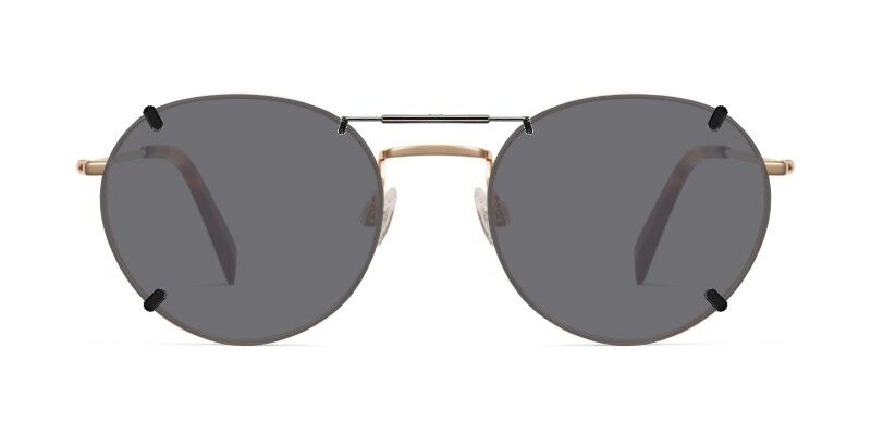 Custom Clip-Ons For Warby Parker Simon 4 Clip-on sunglasses for Warby Parker Simon with a Spring bridge and Gray | Polarized | 14% Light Transmission lenses